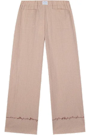 Maison Labiche Oudin Pants Bottoms Trousers Wide Leg Beige