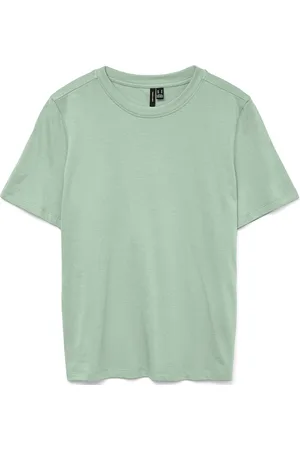 VERO MODA Vmpaulina Ss T-Shirt Ga Jrs Noos Tops T-shirts & Tops Short-sleeved Green
