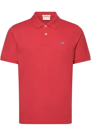 GANT Reg Shield Ss Pique Polo Tops Polos Short-sleeved Red