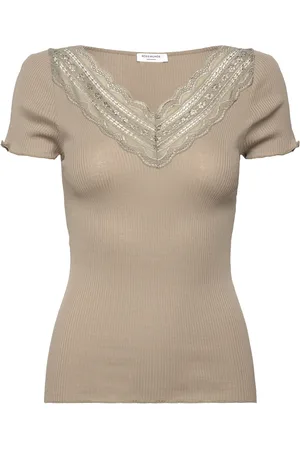Rosemunde Rwbenita Ss Regular V-Neck T-Shirt Tops T-shirts & Tops Short-sleeved Khaki Green