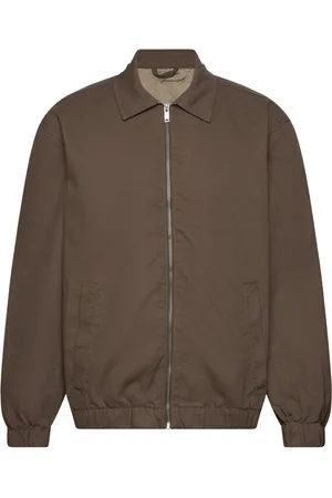 Lindbergh Zip Through Overshirt Ohut Takki Brown