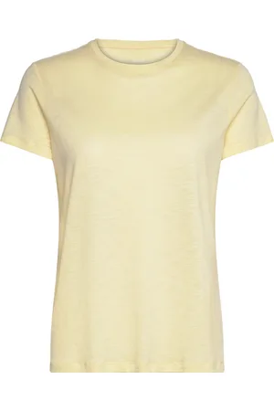 Casall Soft Texture Tee Sport T-shirts & Tops Short-sleeved Yellow