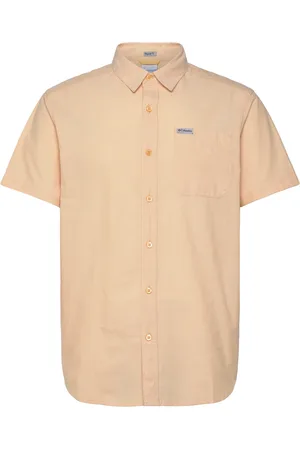 Columbia Rapid Rivers Novelty Short Sleeve Sport Men Sport Clothing Sport Tops Sport Shirts Orange