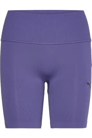 PUMA Shapeluxe Seamless Hw 6" Short Tight Sport Shorts Cycling Shorts Purple