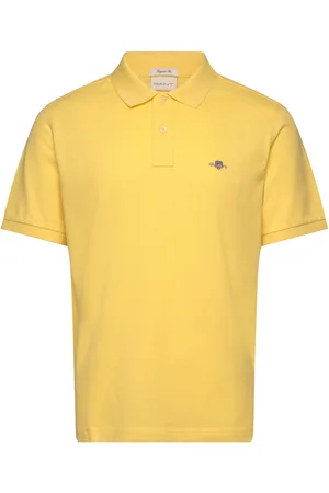 GANT Reg Shield Ss Pique Polo Tops Polos Short-sleeved Yellow