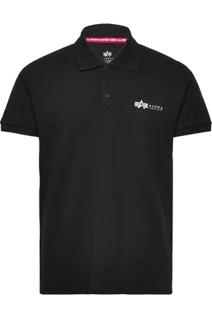 Alpha Industries Basic Polo Sl Tops Polos Short-sleeved Black