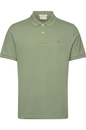 GANT Reg Shield Ss Pique Polo Tops Polos Short-sleeved Green
