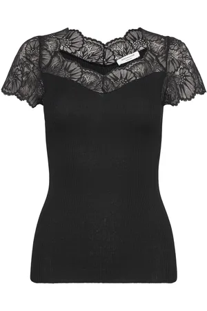 Rosemunde Rwbeatha Capsleeve Regular T-Shirt Tops T-shirts & Tops Short-sleeved Black