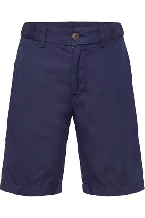 Ralph Lauren Straight Fit Linen-Cotton Short Bottoms Shorts Navy