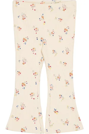 The New Tnstnaya Flared Rib Pants Bottoms Leggings Cream