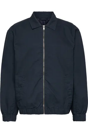 Lindbergh Zip Through Overshirt Ohut Takki Navy