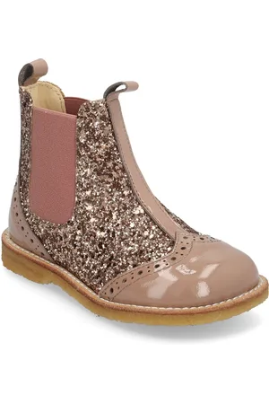 ANGULUS Booties - Flat - With Elastic Bootsit Nauhalliset Saapikkaat Pink