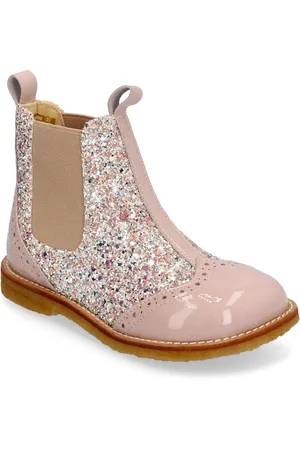 ANGULUS Booties - Flat - With Elastic Bootsit Nauhalliset Saapikkaat Pink