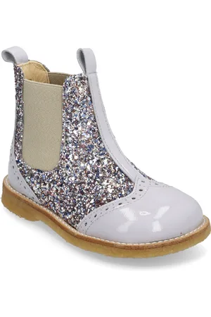 ANGULUS Booties - Flat - With Elastic Bootsit Nauhalliset Saapikkaat Purple