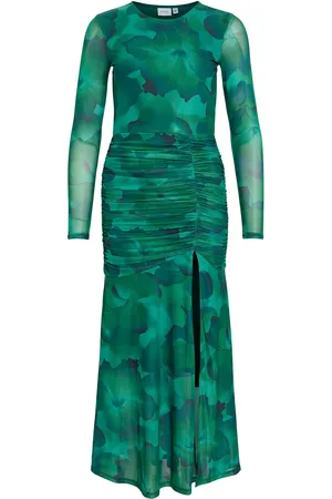 VILA Viwilina L/S Maxi Dress/Dc/Ka Polvipituinen Mekko Green