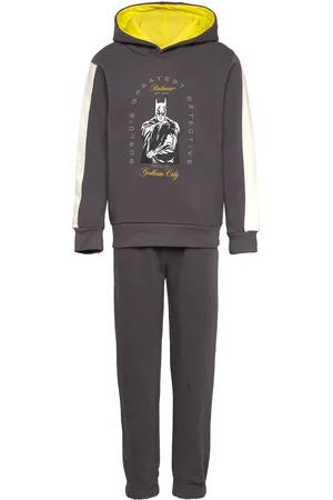 Batman Joggings Sets Sweatsuits Grey