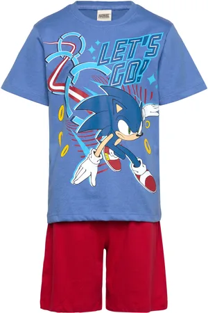 Sonic The Hedgehog Pyjama Pyjamasetti Pyjama Blue