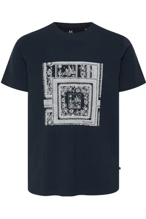 Matinique Majeramy Print Tops T-shirts Short-sleeved Navy