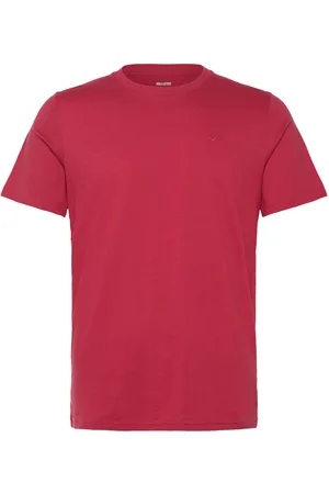 Hollister Hco. Guys Knits Tops T-shirts Short-sleeved Red
