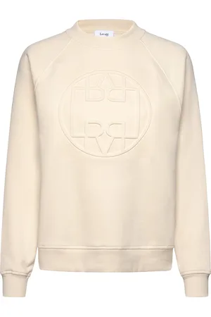 Levete Room Lr-Nuka Tops Sweat-shirts & Hoodies Sweat-shirts Cream