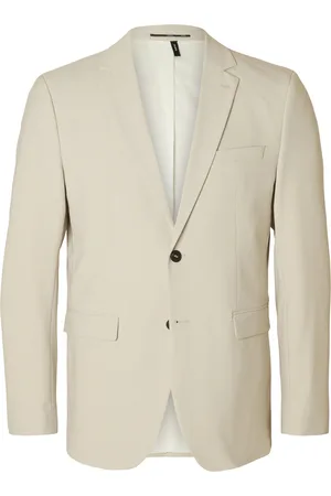 SELECTED Slhslim-Liam Mini Hounds Blz Flex Noos Suits & Blazers Blazers Single Breasted Blazers Cream