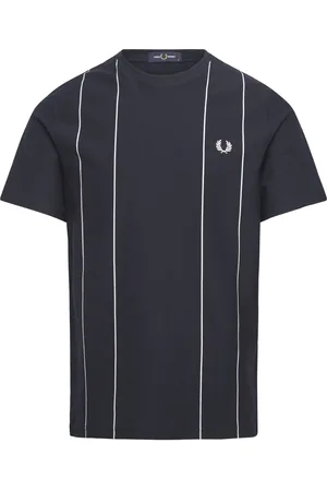 Fred Perry Pinstripe T-Shirt Tops T-shirts Short-sleeved Navy