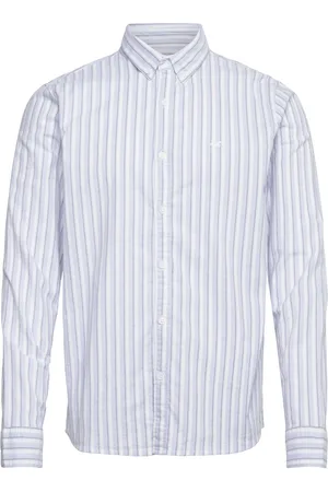Hollister Hco. Guys Wovens Tops Shirts Striped Shirts Blue
