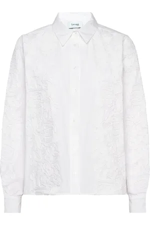 Levete Room Lr-Karol Tops Shirts Long-sleeved White