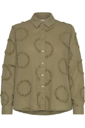 Masai Maimma Tops Shirts Long-sleeved Khaki Green