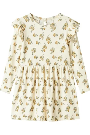 Lil Atelier Nmfgavo Enk Ls Dress Lil Dresses & Skirts Dresses Casual Dresses Long-sleeved Casual Dresses Cream