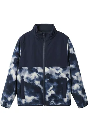 NAME IT Nkmmeeko Fleece Jacket Aop Outerwear Fleece Outerwear Fleece Jackets Navy