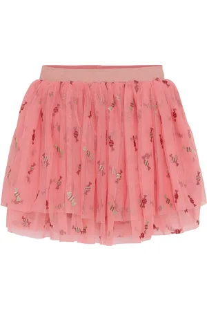 Minymo Skirt W. Glitter Aop Dresses & Skirts Skirts Short Skirts Pink