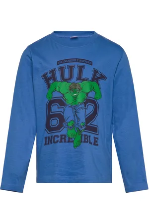 Marvel Tshirt Tops T-shirts Long-sleeved T-shirts Blue