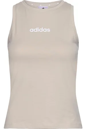 adidas W Lin Sj Tk Sport Women Sport Clothing Sports Tops & T-shirts Sport Tank Tops Beige