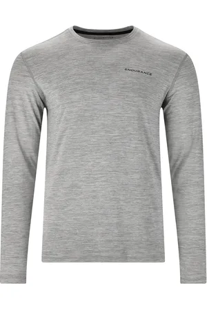 Endurance Abdon M Melange L/S Tee Sport Men Sport Clothing Sport Tops Sport Long Sleeved Tops Grey
