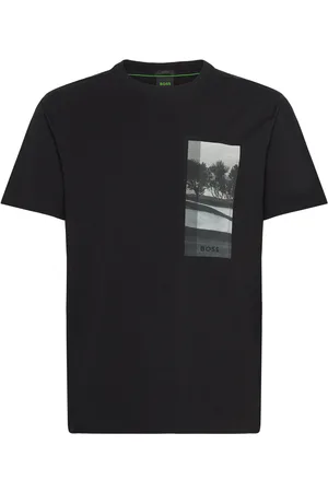 HUGO BOSS Tee Deserttech Sj Sport Men Sports Clothes Sport Tops Sport T-shirts Black