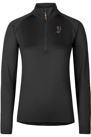 Johaug Elemental Half Zip Sport T-shirts & Tops Long-sleeved Black