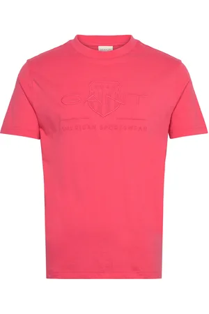GANT Reg Tonal Shield Ss T-Shirt Tops T-shirts Short-sleeved Red
