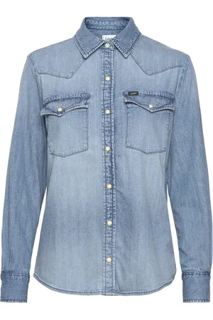 Lee Regular Western Shirt Tops Shirts Denim Shirts Blue