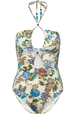 By Malina Idalia Bandeau Cut Out Swimsuit Uimapuku Uima-asut Cream