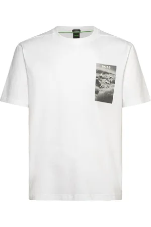 HUGO BOSS Tee Deserttech Sj Sport Men Sports Clothes Sport Tops Sport T-shirts White