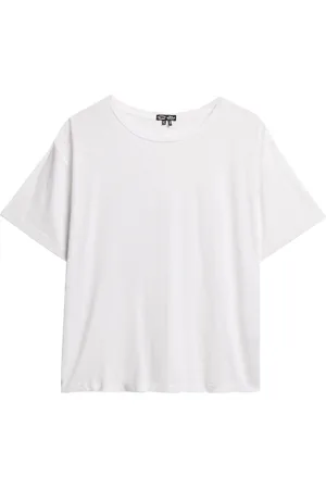 Superdry Studios Dropped Shoulder Tee Tops T-shirts & Tops Short-sleeved White