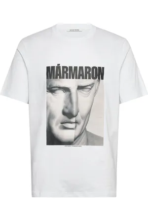 WoodWood Wwbobby Marmaron Tops T-shirts Short-sleeved White