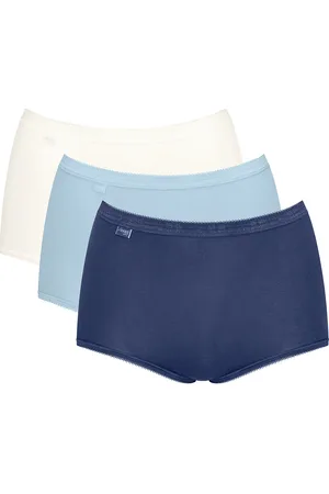 Sloggi Basic+ Maxi C3P Lingerie Panties High Waisted Panties Blue