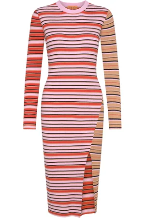 STINE GOYA 2356 Soft Rib, Long Sleeve Knit Dre Designers Knitted Dresses Red