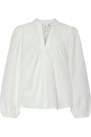 Y.A.S Elly Ls Shirt Tops Blouses Long-sleeved White