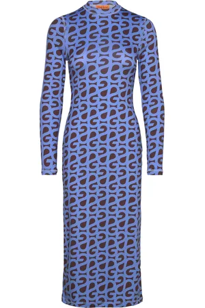 STINE GOYA 2244 Stocking Jersey, Pullover Long Designers Bodycon Dresses Blue