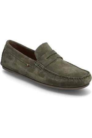 Tommy Hilfiger Casual Hilfiger Suede Driver Loaferit Matalat Kengät Khaki Green