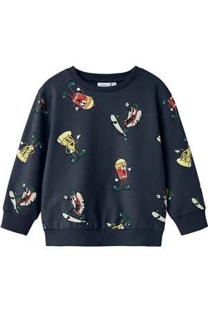 NAME IT Nmmdiego Nreg Sweat Unb Box Tops Sweat-shirts & Hoodies Sweat-shirts Navy
