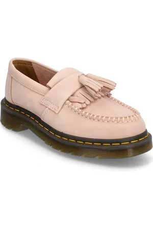 Dr. Martens Adrian Ys Milled Nubuck Wp Shoes Flat Loafers Pink